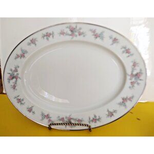 Vintage Noritake Dinner Platter 11 1/2" x 9" "Lila Pattern" 1970
